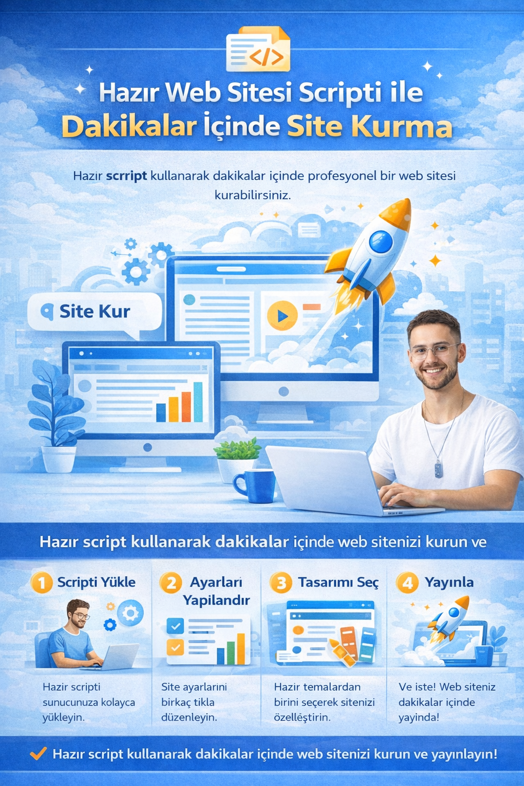 Hazır Web Sitesi Scripti ile Dakikalar İçinde Site Kurma